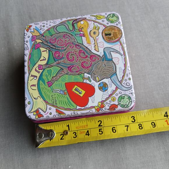 Taurus Zodiac Tin & Soap small gift 3" square x 1.5" height scented soap NIP - Picture 8 of 9